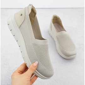 Sapatos esportivos femininos bege vinceza 87719 1