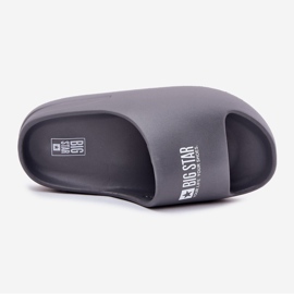 Big Star Chinelos de espuma masculina com a grande estrela rr174a013 logotipo cinza 1
