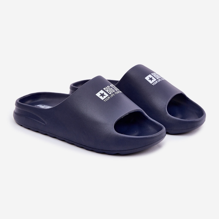 Big Star Flippers de espuma masculina com a grande estrela rr174a014 logotipo azul marinho 1