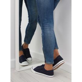 Sneakers de renda azul marinho para mulher NB89P Blue azul-marinho 1