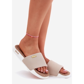 Slippers femininos Big Star RR274A102 bege 1