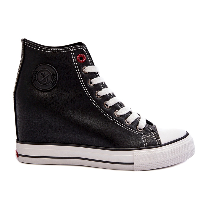 Tênis de cunha feminino Cross Jeans NN2R4005 preto 1