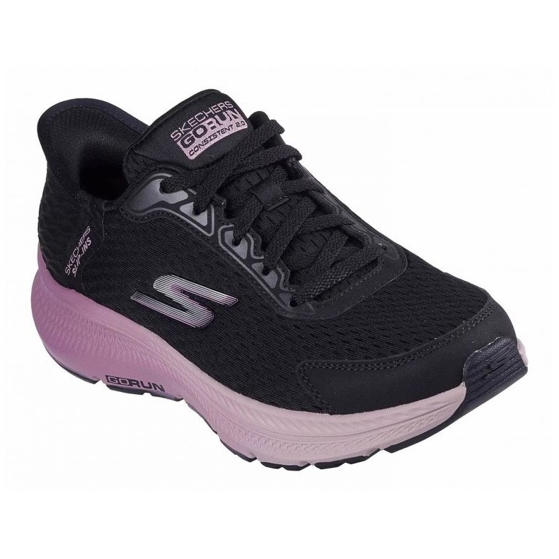 Skechers Slip Ins Go Run Consistente 2.0 Sapatos de Camarões em 128627-BKMV preto 1 Skechers Slip Ins Go Run Consistente 2.0 Sapatos de Camarões em 128627-BKMV preto 1