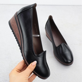 Sapatos para cunhas preto potocki sz12276 1