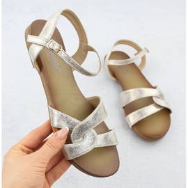 S.Barski Sandálias femininas Złote S. Barski KV51-022 dourado 1