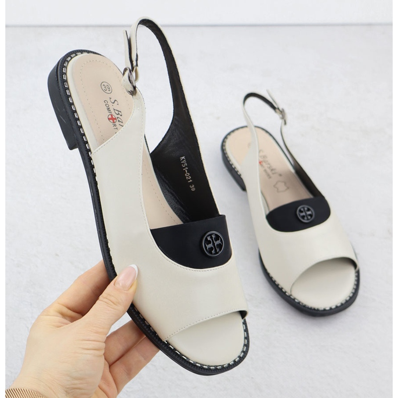 S.Barski Sandálias femininas Creme S. Barski KV51-021 cremoso 1