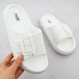 Big Star Chinelos esportivos femininos em uma espessa larga branca grande estrela rr274a584 branco 1