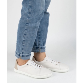 WASAK Sapatos descalços femininos couro minimalista 0771w branco 2