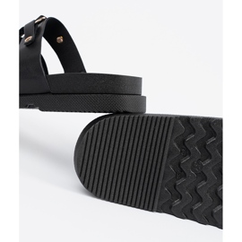 Seastar Flipers de mulheres negras decoradas com três listras com strass preto 2 Seastar Flipers de mulheres negras decoradas com três listras com strass preto 2