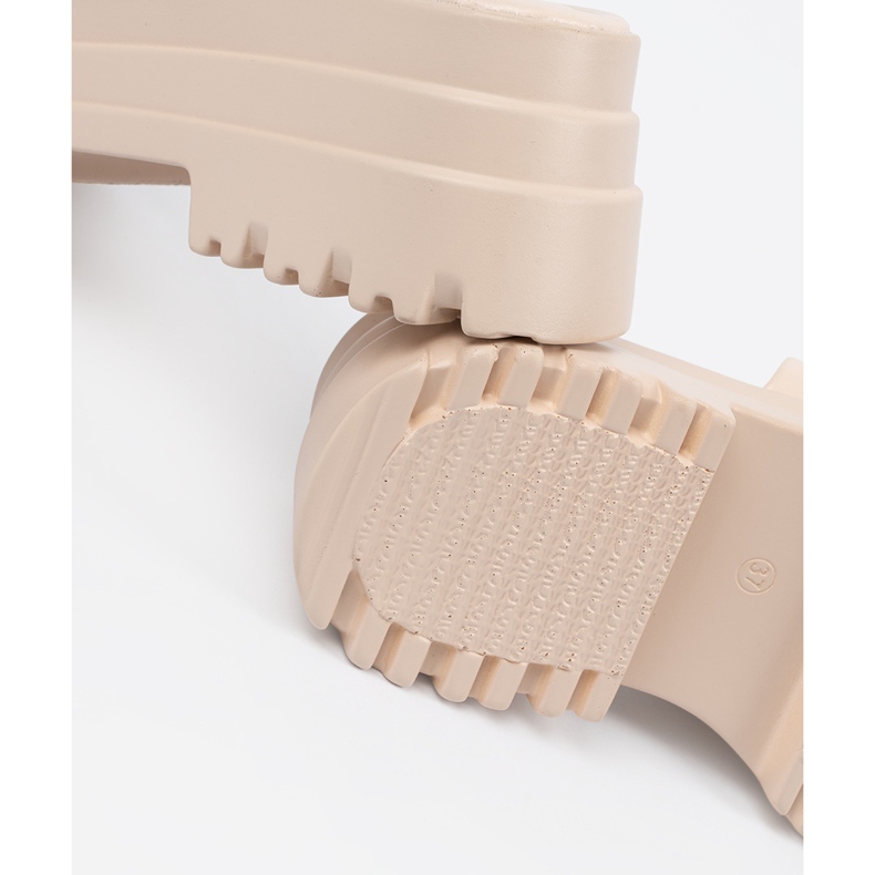 Seastar Slippers na plataforma bege leve 1