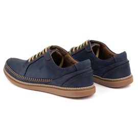 Antex Sapatos de couro masculino Modelo casual 313GT azul marinho 3