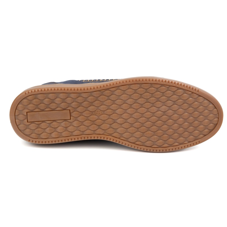 Antex Sapatos de couro masculino Modelo casual 313GT azul marinho 4