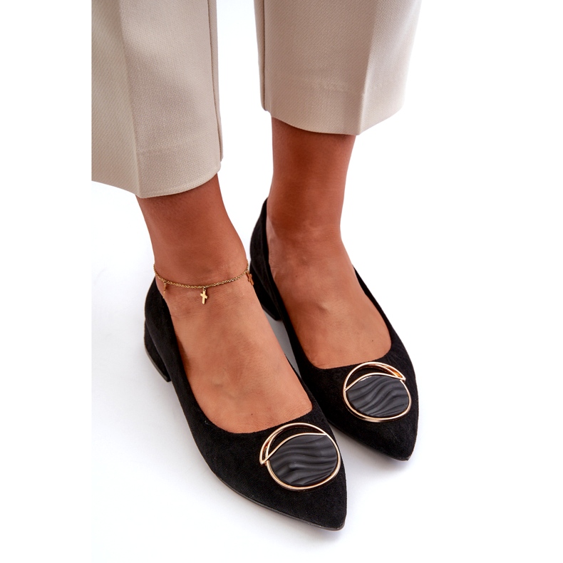 Bombas femininas de salto baixo feminino com eco-eco-s.barski kv27-037 preto 3