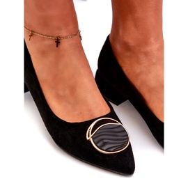 Bombas femininas de salto baixo feminino com eco-eco-s.barski kv27-037 preto 4