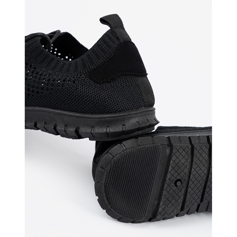 Black OpenWork Sapatos Esportivos Femininos preto 2