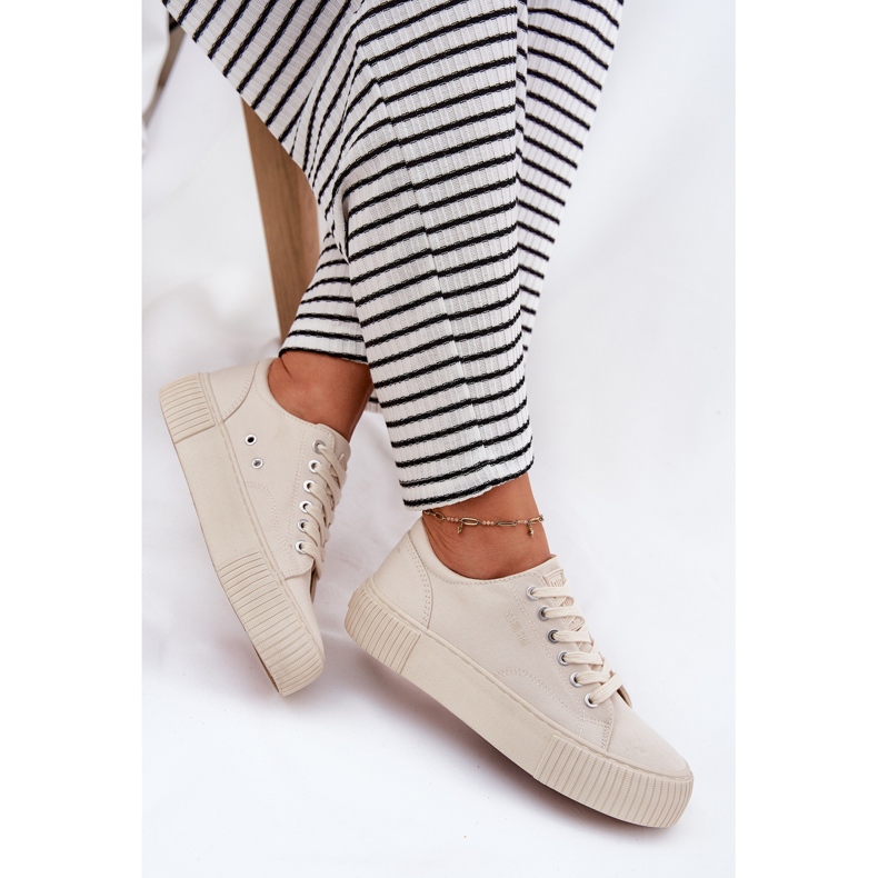 Material feminino tênis Big Star RR274407 bege 1