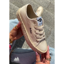 Tênis femininos com Lee Cooper LCW-25-44-3215 Braid bege 1