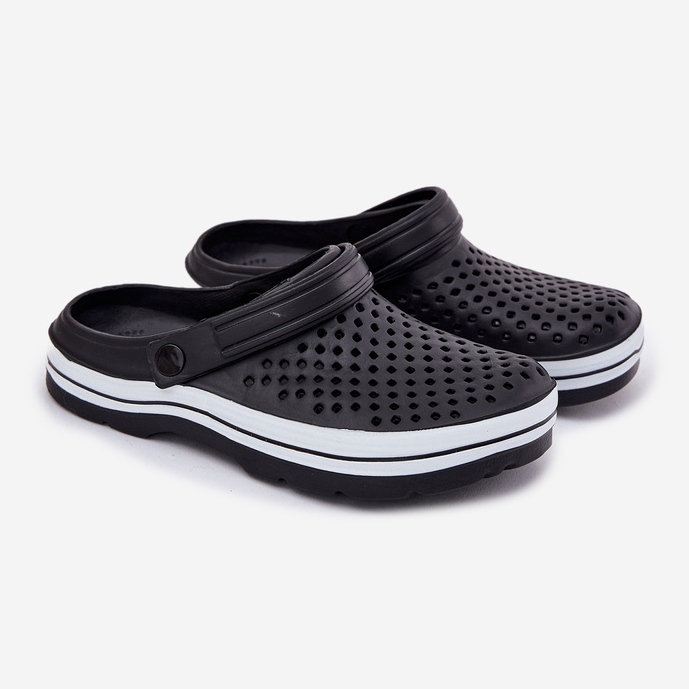 EVento Chinelos de espuma dos homens negros preto 1