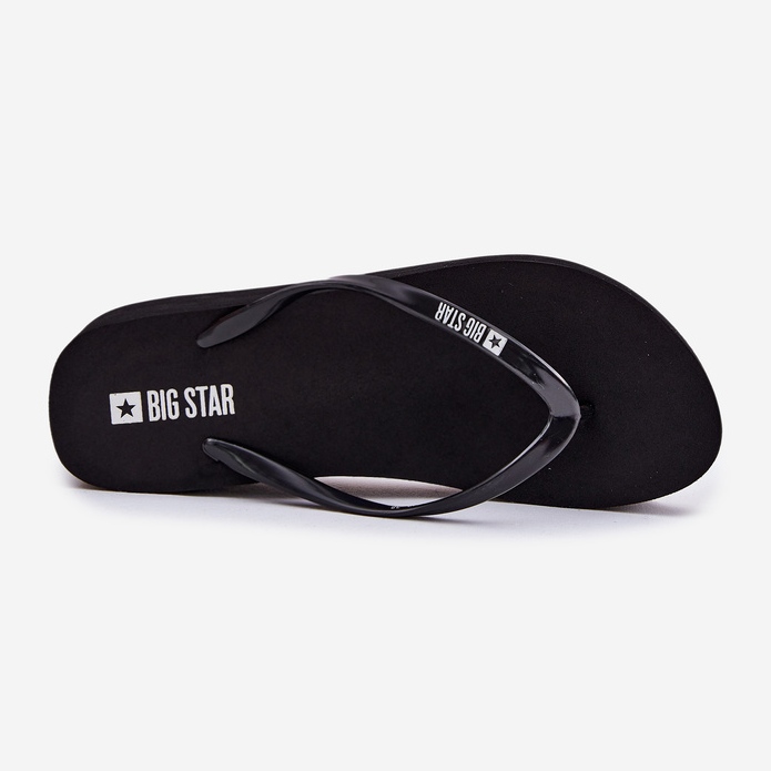 Flip -flops femininos nas cunhas Big Star RR274A549 Black preto 2