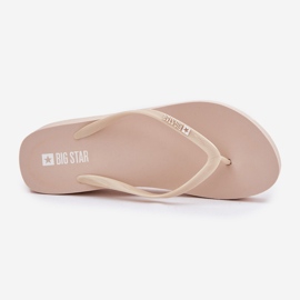 Flip -flops femininos nas cunhas Big Star RR274A551 bege 2