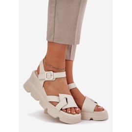 ARTIKER Sandálias de couro feminino para arte antiga 54c1624 bege 1