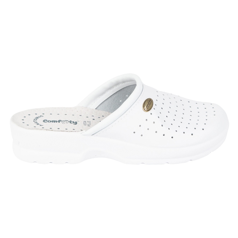 Vriston Sapatos femininos chinelos médicos COMFOTY ALESSIA branco 1