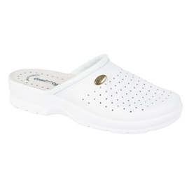 Vriston Sapatos femininos chinelos médicos COMFOTY ALESSIA branco 2