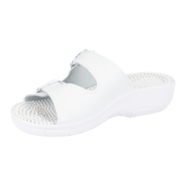 Vriston Sapatos femininos FLAPS ajustáveis ​​Fakirki Massageando com picos nadia branco 2