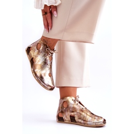 Botas Maciejka de couro claro 03426-42 ouro dourado 2 Botas Maciejka de couro claro 03426-42 ouro dourado 2