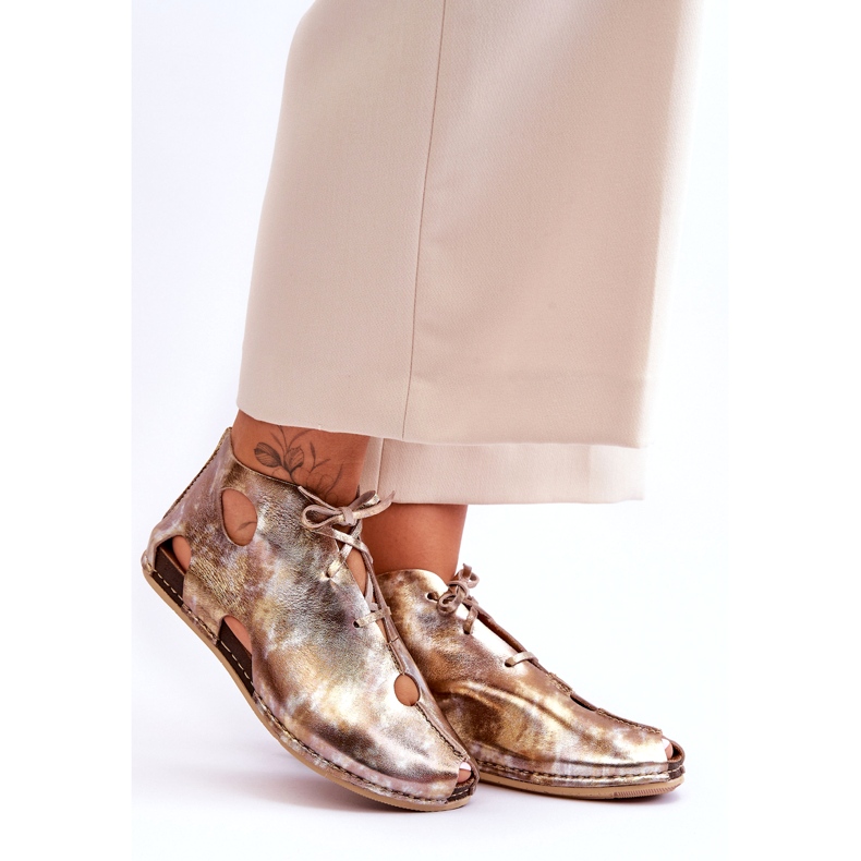 Botas Maciejka de couro claro 03426-42 ouro dourado 5 Botas Maciejka de couro claro 03426-42 ouro dourado 5