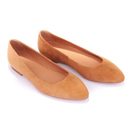 Marco Shoes Ballerinas de couro feminino 1964p-043-1 bege 3