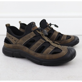 Sapatos de couro masculino de Brown, Aberto, T.Sokolski L25-382 castanho 1