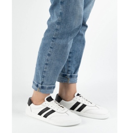 Sapatos de couro feminino Joker Blackorwhite White - tênis minimalistas Olivier branco 2