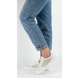 WASAK Sapatos femininos de couro minimalista feminino 0772sw branco 1