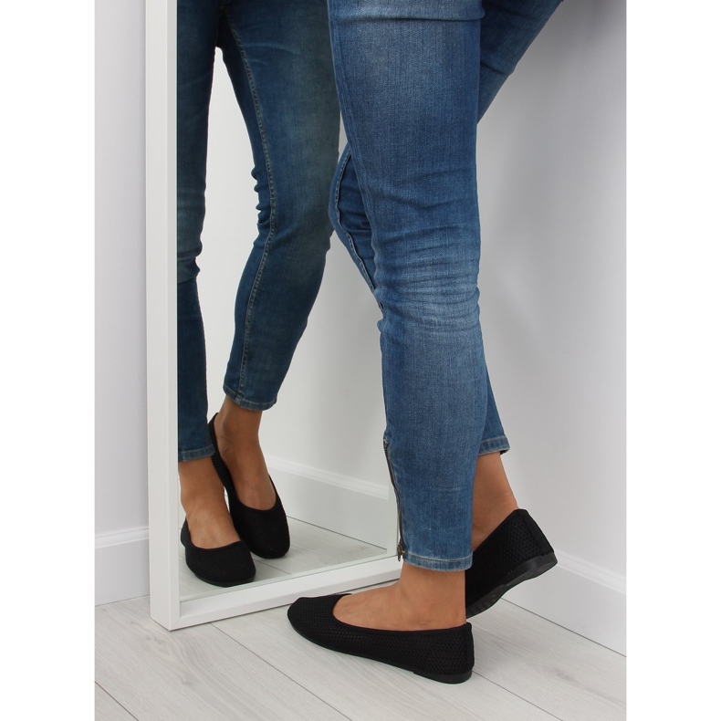 Bailarinas de malha preta JX56 preta preto 2