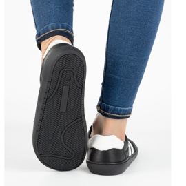 Sapatos de couro feminino Joker Blackorwhite preto - tênis minimalistas Olivier 2