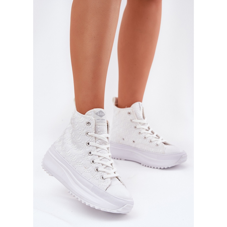 Tênis femininos altos Lee Cooper LCW-25-31-3461L White branco 2