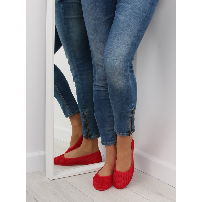 Bailarinas de malha vermelha JX56 Vermelho 1