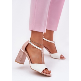 Sandálias femininas pintadas no post Vinceza 20276 Pink-White rosa 2