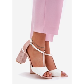 Sandálias femininas pintadas no post Vinceza 20276 Pink-White rosa 1