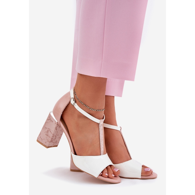 Sandálias femininas pintadas no post Vinceza 20276 Pink-White rosa 1