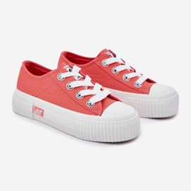 Tênis para jovens infantis Lee Isla C Low 50251058 Coral laranja 1