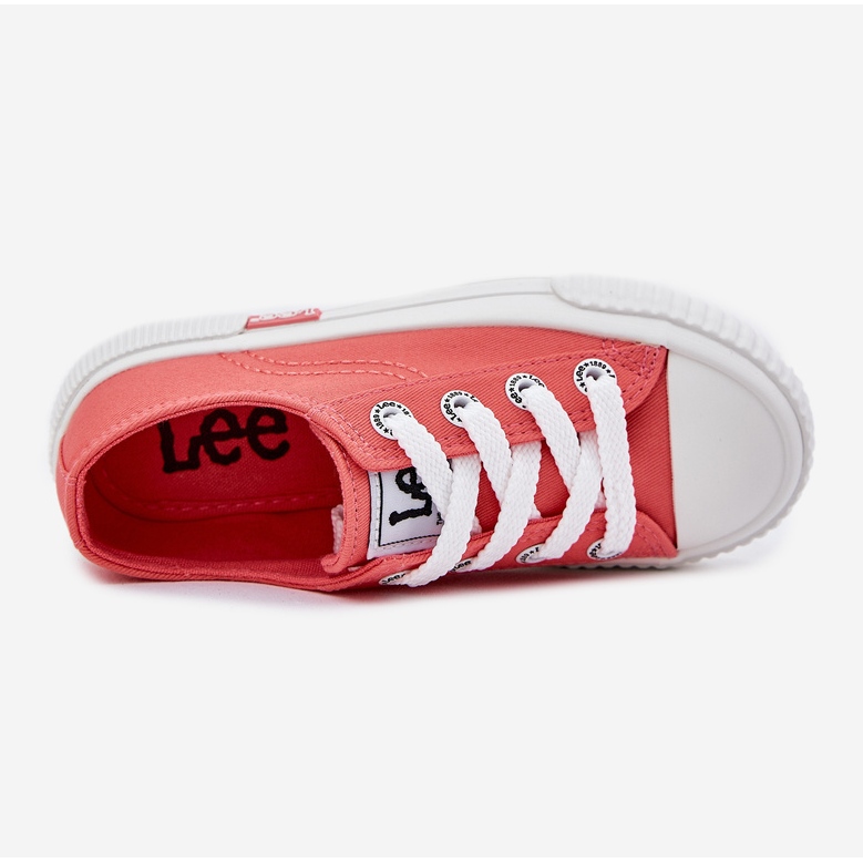 Tênis para jovens infantis Lee Isla C Low 50251058 Coral laranja 2