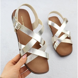 Sandálias planas femininas Sergio Leone SK088H Romanos Romanos dourado 1