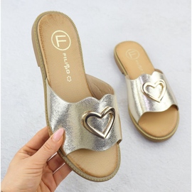 Flha feminina com um coração decorativo Filippo DK6909 dourado 1