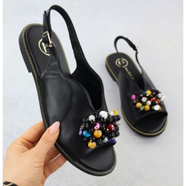 Sandálias femininas com contas pretas Filippo DS6230 preto 1