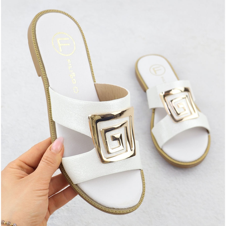 Flips femininos com decoração branca filippo ds3703 branco 1