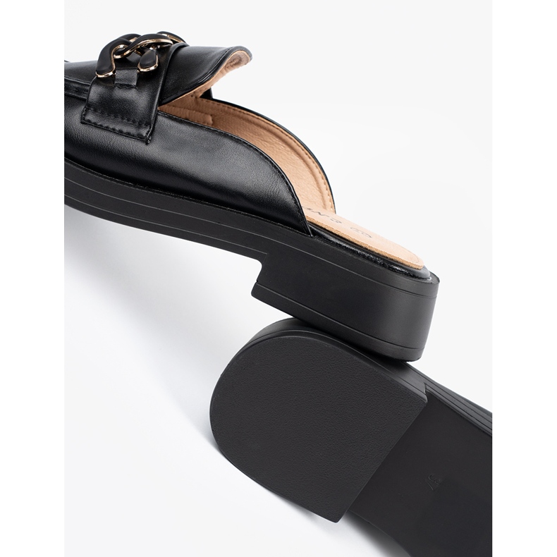 Shelvt Chinelos de lascas eco -lascas pretas com uma corrente com uma corrente preto 1