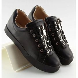 Tênis femininos negros 7209 Preto 1