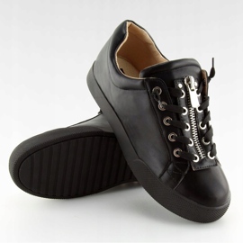 Tênis femininos negros 7209 Preto 2